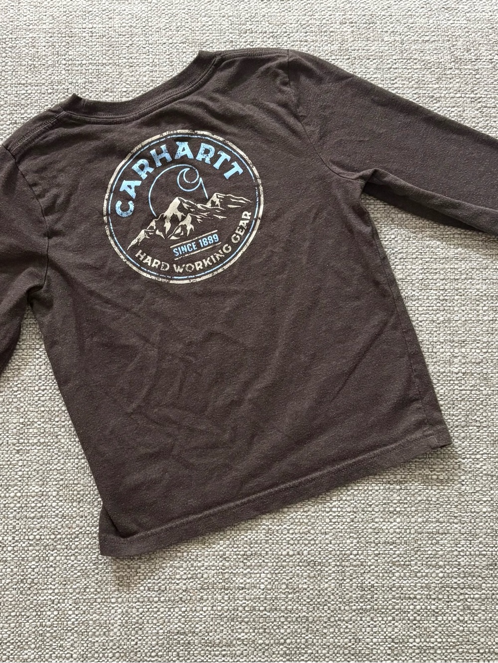 Carhartt Toddler Boys Long Sleeve Graphic Shirt Brown 4T